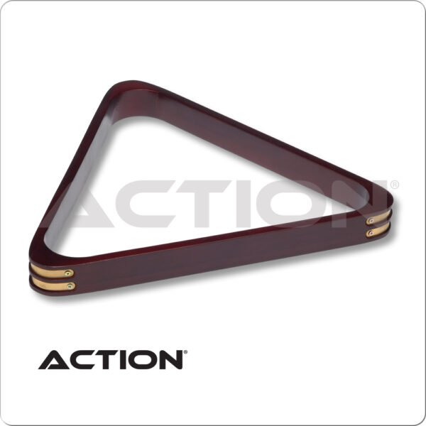Wooden w/ Brass Corners Triangle Rack - Wine
